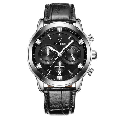 

Cadisen Watch Men Sport Chronograph Clock Quartz Wristwatch Business Waterproof Watch Men