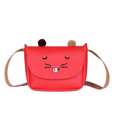 

Shoulder Bag Cat Ear Coin Purse Kids Women PU Small Square Crossbody Bags