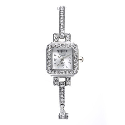 

Best selling fashion luxury ladies bracelet bracelet watch full diamond square alloy quartz watch
