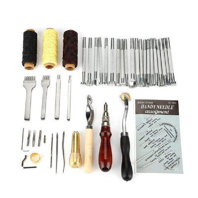

Professional 48pcs Leather Craft Tools Kit Hand Leathercraft Accessories Leather Making Tool Set