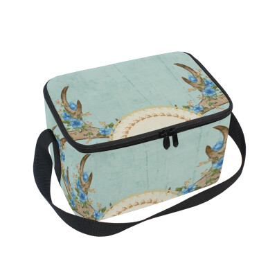 

ALAZA Lunch Box Insulated Antlers Lunch Bag Large Cooler Tote Bagfor Men Women