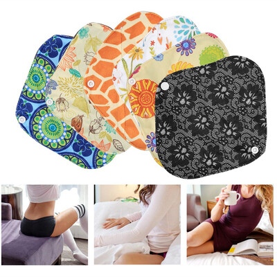 

Greensen 1PC Washable Wet Bag Pouch 6PCS Reusable Cloth Sanitary Menstrual Pads Panty Liner Wet Bag Reusable Menstrual Pad