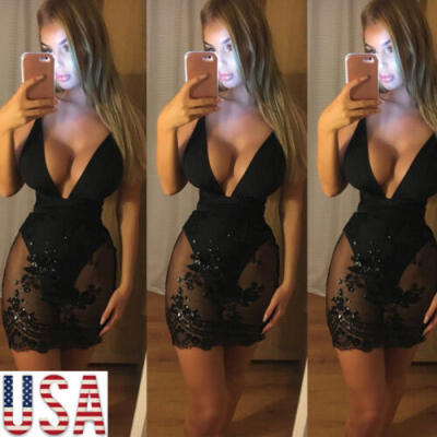 

US Sexy-Women-Sleeveless-Bandage-Bodycon-Evening-Party-Cocktail-Club-Mini-Dress