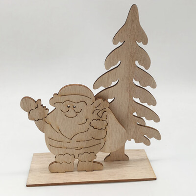 

Christmas Wooden Claus Elk Ornaments Home Table Desk Decor Crafts