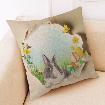 

Siaonvr Happy Easter Sofa Bed Home Decoration Festival Pillow Case Cushion Cover