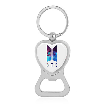 

KPOP BTS Keychains Bottle Opener Key Ring Metal Hanging Key Ring Key Chain