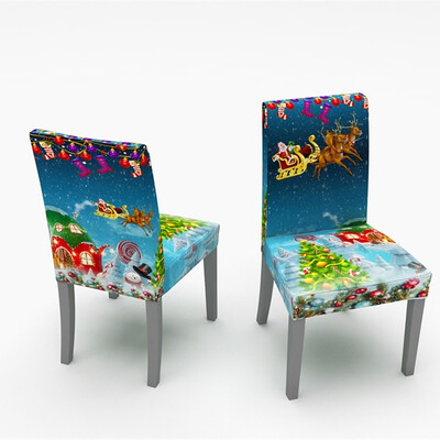 

Gobestart 2PCS Chair Covers Dining Room Chair Protector Slipcovers Christmas Decoration