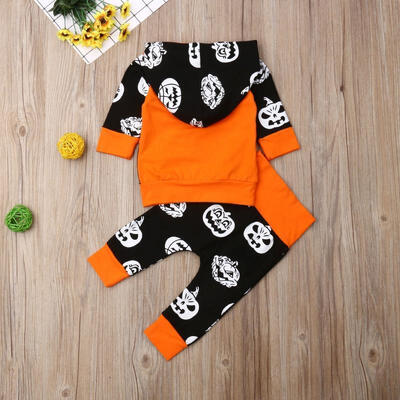 

Kids Toddler Baby Boy Girl Hooded Tops Long Pants Outfit Halloween Clothes 0-24M