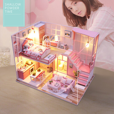 

Tailored 3D Wooden DIY Miniature House Furniture LED House Puzzle Decorate Creative Gifts