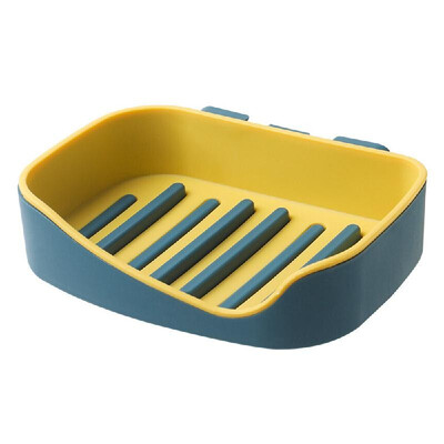 

Soap Dish Shower Wall Mounted Soap Holder Bathroom Tub Draining Water Soap Box Soap Saver Tray Case Kitchen Sink Counter Soap Case