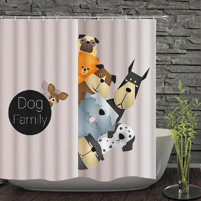 

Shower Curtain Pet Decorative Bath Curtains Waterproof Polyester Fabric Anti-mildew Bathroom Curtains for Bathtub Showers