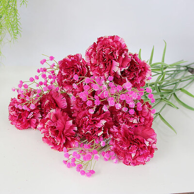 

Gobestart Artificial Carnations Silk Flower Bridal Hydrangea Home MothersTeachers Day