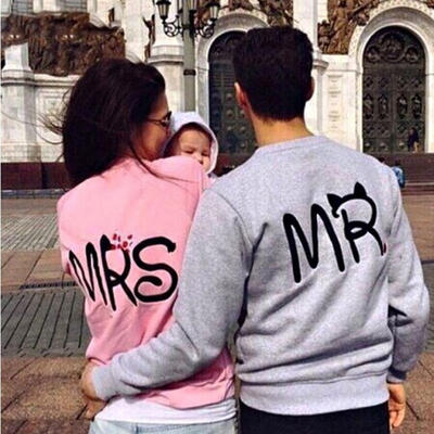 

New Womens Mens Long Sleeve Couple Clothes Jumper Pullover Tops Blouse Sweater