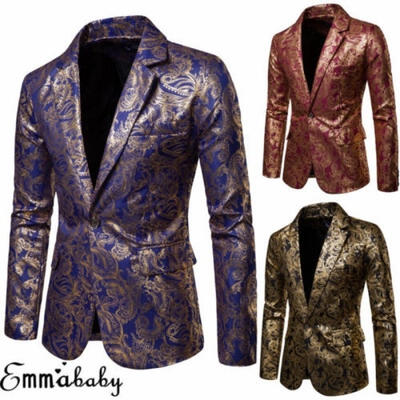 

Stylish Men&39s Casual Slim Fit Formal One Button Suit Blazer Coat Jacket Tops
