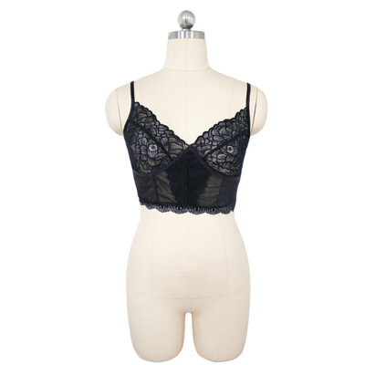 

Sexy Lingerie Sexy Perspective Deep V Suspenders Lace Stitching Bra Fun Inside Temptation No Steel Ring Sexy Bra
