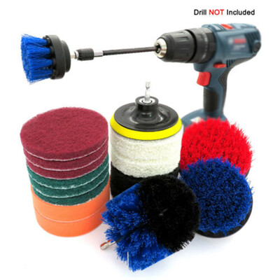 

Power Scrubber Drill Brush Set Cleaner Backer Scouring Pads Sponge Tiles Wall