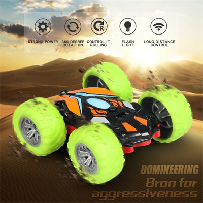 

Siaonvr RC Stunt Car 24G Off Road Electric Race Double Sided 360 Degree Drift Car