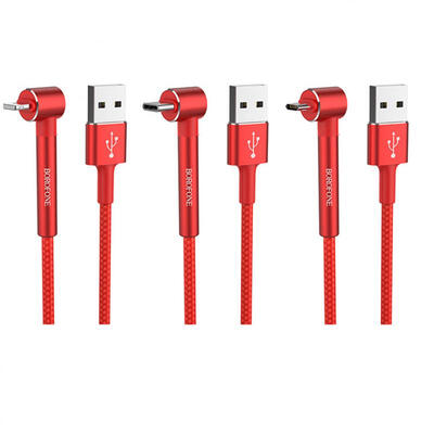 

Borofone BU6 Braided Fast Charging Charger Cable With USB Type-C Cable Lightning Cable Micro USB Cable - 12M