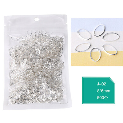 

Toponeto 500PCS Gold Silver Hollow Metal Rivet Nail Art Studs Rhinestones Decal Tips