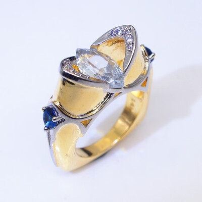 

Fashion Luxury Vintage Horse Eye Crystal Colorful Rings For Women Wedding engagement Jewelry Gold rings