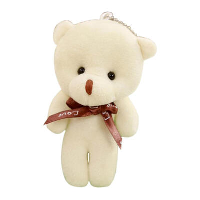 

12CM Cute Bear Plush Toys Stuffed Doll Toy Kids Keychain Bags Pendant Gift