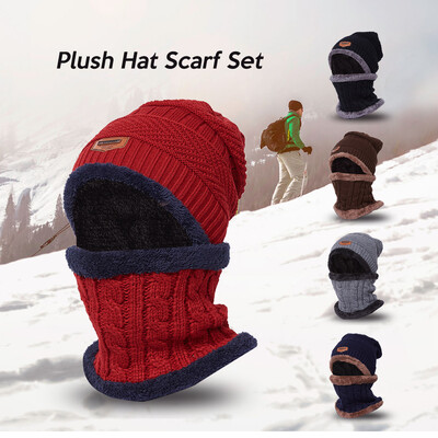 

Warm Knit Neckerchief Winter Plush Scarf Neck Warmer Women Men Sports Hiking Camping Cycling Outdoor Sports Equipment