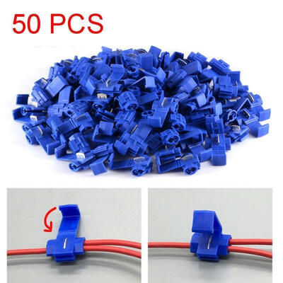 

50pcs Scotch Lock Wire Electrical Cable Quick Splice Wire Connector Assortment Terminals Crimp