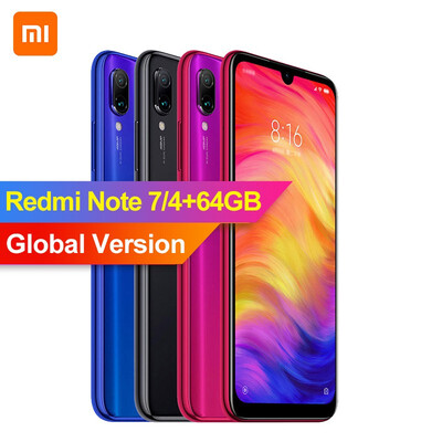 

Global Version - XIAOMI Redmi Note 7 4GB RAM 64GB ROM S660 Octa Core 63" Smartphone 2340 x 1080 4000mAh 48MP13MP Camera