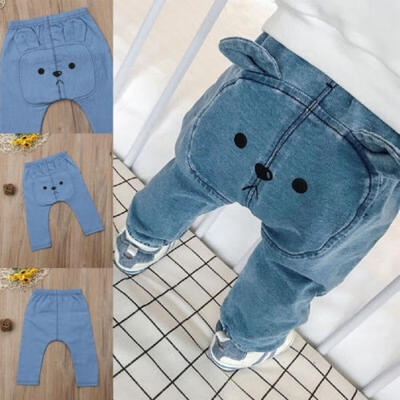 

Cute Newborn Baby Boys Girls Kids Bear Bottoms Harem Long Pants Leggings 0-3Y