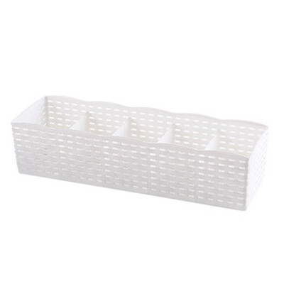 

5 Cells Plastic Organizer Storage Box Tie Bra Socks Drawer Cosmetic Divider Tidy Vogue