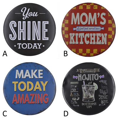 

Toponeto European And American Retro Metal Paintings Hanging Metal Poster