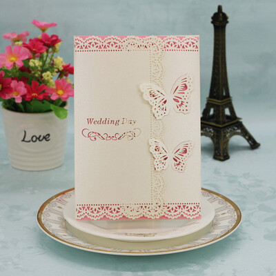 

〖Follure〗20 Pcs Delicate Carved Romantic Wedding Party Invitation Card Envelope A