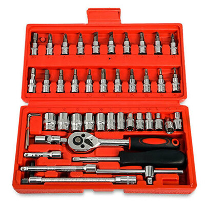 

Car Repairing Tool Set Kit Case Home Hand Tools Sleeve Box Socket Ratchet Fixing
