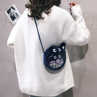

Mini small round bag female 2019 new small fresh&lovely bag Korean fashion wild cartoon shoulder Messenger bag