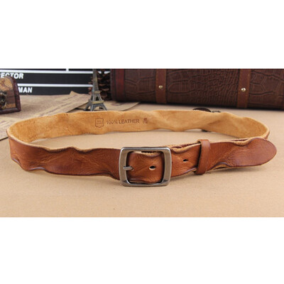 

Cowhide Leather Belt Genuine Leather Belt for Men Brown Color Pin Buckle Jeans Strap Vintage Luxury Quality Designer Belt Mens