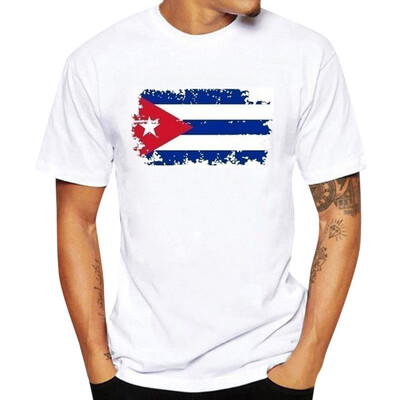 

Toponeto Fashion Men Casual Summer Flag Print Short Sleeve O-Neck Tops Blouse T-Shirts