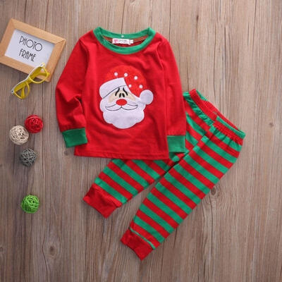 

2PCS Kids Girls Outfit Christmas Tops T-Shirt Pant Cartoon Halloween Clothes Set