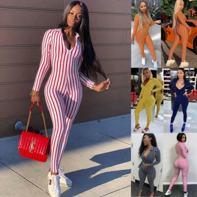 

Women Playsuit Jumpsuit Romper Summer Long Sleeve Long Trousers Pants Club Party