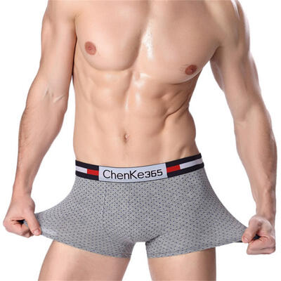 

High End Dot Printed Mens Underwear Boxers Breathable Cotton Boxer Brief Shorts Underpant
