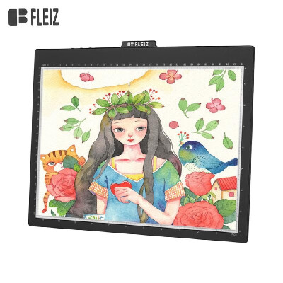 

FLEIZ Portable A4 LED Light Box Tracer with Scale USB Powered Tracing Light Pad Copy Board 10 Level & Stepless Adjustable Brightne