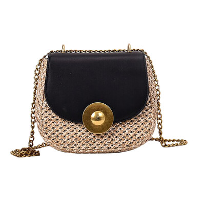 

Tailored Women Fashion New Beach Wild Messenger Shoulder Bag Solid Weaving Bag