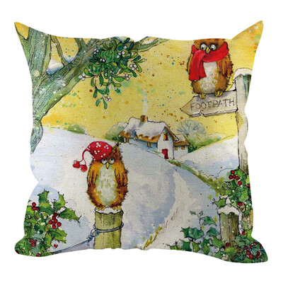 

Tailored Christmas Pillow Cover Pillowcases Decorative Sofa Cushion Cover Home Decoration