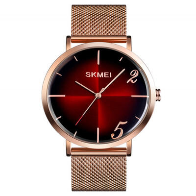 

SKMEI 9200 Quartz Wristwatch Waterproof Simple Fashionable Curved Mirror Watch