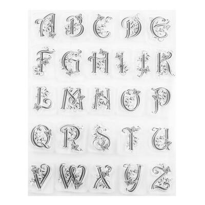 

Transparent Silicone Stamp Kids Toy Letter Geometric Seal Paper Card Making