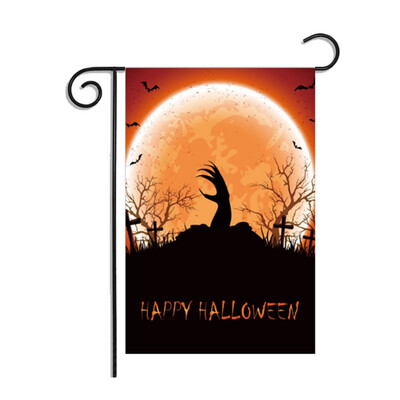 

Halloween Custom Pumpkin Weatherproof Decoration Garden Flag 12 Sytles Printed Decorative Hanging Banner