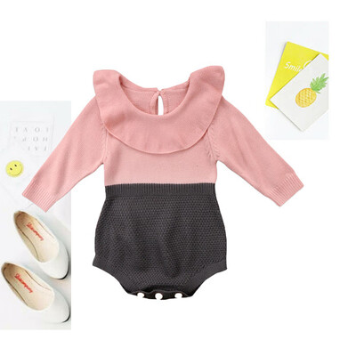 

Warm Knit Newborn Baby Girls Long Sleeve Bodysuit Romper Jumpsuit Outfit Clothes