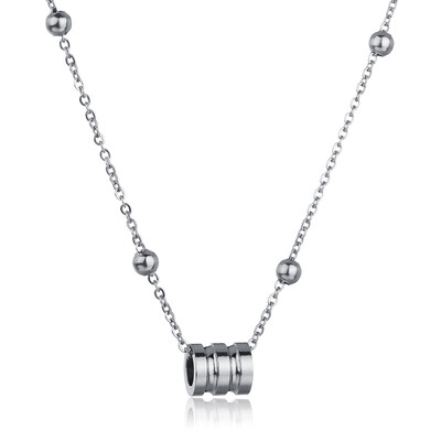 

Women Stainless Steel Beads Shape Pendant Necklace Ethnic Bohemian Choker Chain Necklace Collares Jewelry Kolye Collier