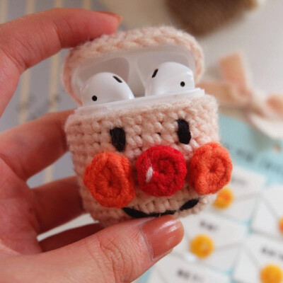 

cartoon handmade wool set knit for airpods headset cover