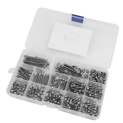 

Greensen 380pcs M3 Hex Socket Stainless Steel SS304 Screw Bolt Nut Washer Assortment Set