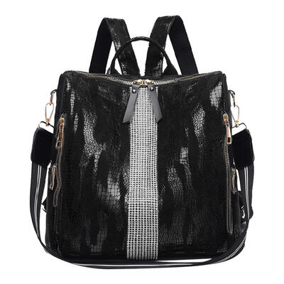 

Animal Print Travel Backpacks Women Oxford Cloth School Bags Mesh Knapsack